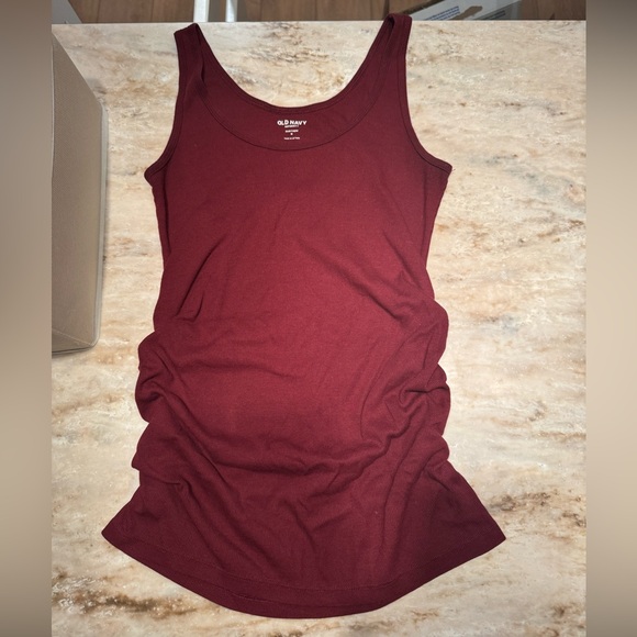 3/$25 Two (2) Old Navy Maternity First-Layer Rib-Knit Side-Shirred Tank Tops (M) - Picture 4 of 9